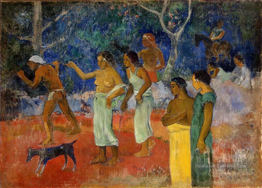 scènes de la vie tahitienne postimpressionnisme Primitivisme Paul Gauguin Peintures à l'huile